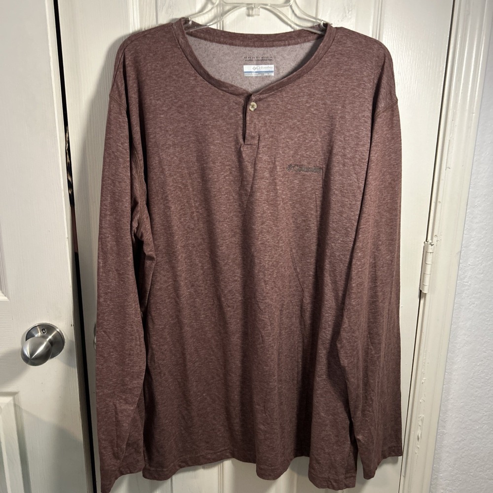 Columbia Shirt Mens XXL Red Omni-Wick‎ Long Sleeve Performance Outdoor Hiking